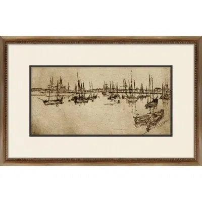 Wendover Art Group San Giorgio - Picture Frame Painting On Paper In Brown;gray