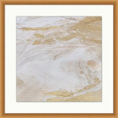 Wendover Art Group Sands Of Time 1 - Picture Frame Print On Paper In White;gold