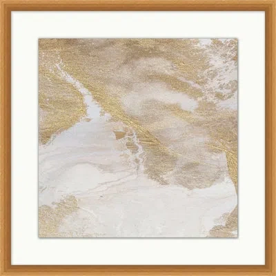Wendover Art Group Sands Of Time 2 - Picture Frame Print On Paper In White;gold