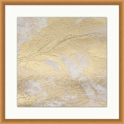 Wendover Art Group Sands Of Time 3 - Picture Frame Print On Paper In White;gold