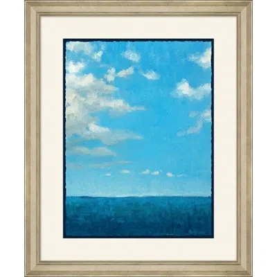 Wendover Art Group Sapphire Sea 1 - Picture Frame Painting On Paper In Blue;white