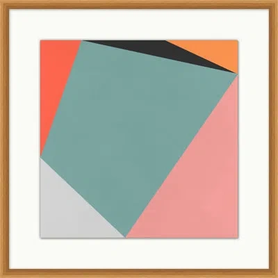 Wendover Art Group Savanna Geometry 1 By Christopher Kennedy - Picture Frame Graphic Art On Paper In Green;pink;orange