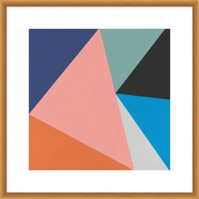 Wendover Art Group Savanna Geometry 6 By Christopher Kennedy - Picture Frame Graphic Art On Paper In Blue;green;pink