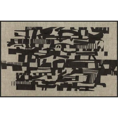 Wendover Art Group Savannah Movements 1 - Floater Frame Print On Linen In Black,light Brown