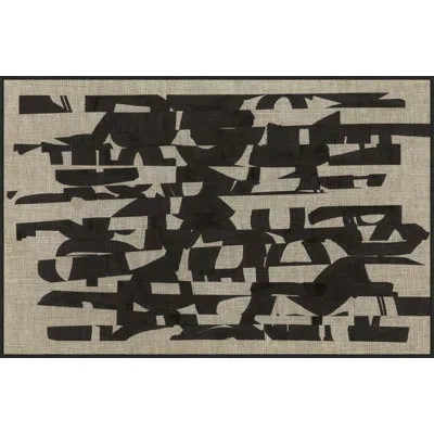 Wendover Art Group Savannah Movements 2 - Floater Frame Print On Linen In Black,light Brown