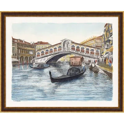 Wendover Art Group Scenes Of Venice 4 - Picture Frame Painting On Paper In Blue;white;gray;yellow