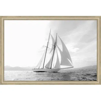 Wendover Art Group Schooner Voyage In White,gray