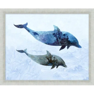 Wendover Art Group Sea Silhouette 1 - Picture Frame Painting On Paper In Blue