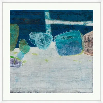 Wendover Art Group Seaglass Exposure 2 By Christopher Kennedy - Picture Frame Painting On Paper In Blue;green;gray