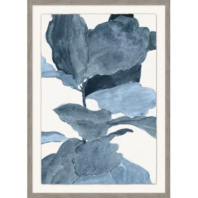 Wendover Art Group Seagrass Abstract 2 - Single Picture Frame Print On Paper In Blue,white