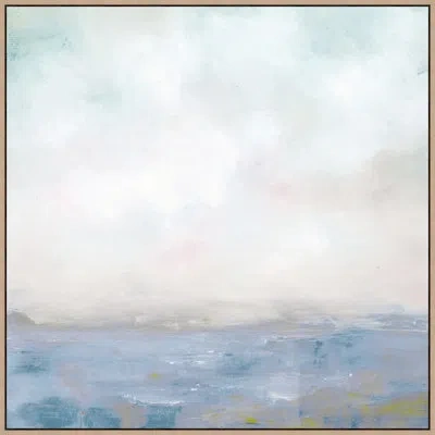 Wendover Art Group Seascape 2 - Floater Frame Print On Canvas In Blue,white,gray