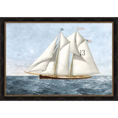 Wendover Art Group Seaward Journey In Blue,white,brown,gray