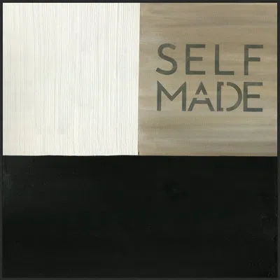 Wendover Art Group Self Made By Thom Filicia - Floater Frame Textual Art On Canvas In Black;beige