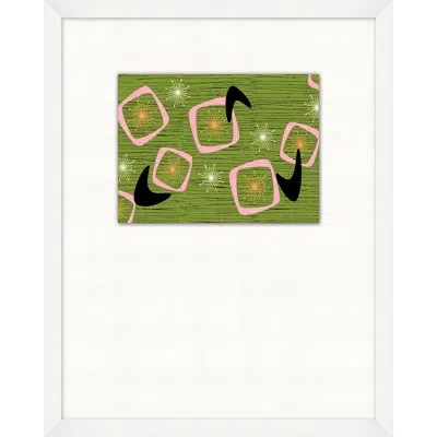 Wendover Art Group Sensational 1 By Christopher Kennedy - Picture Frame Painting On Paper In Green;pink