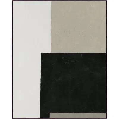 Wendover Art Group Shaded Corner 1 By Christopher Kennedy - Floater Frame Painting On Canvas In Black;gray;beige