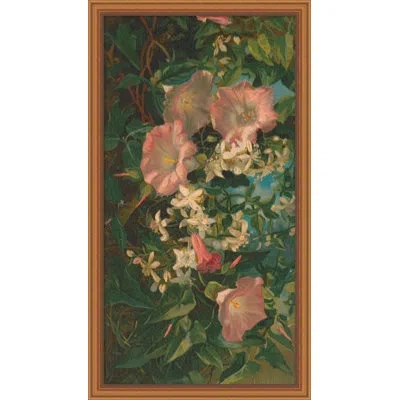 Wendover Art Group Shadow Blooms 1 - Picture Frame Graphic Art On Canvas In Black;green;pink