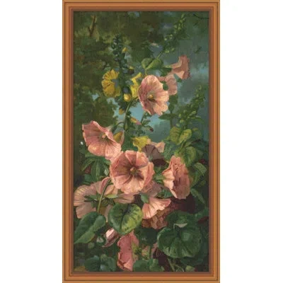 Wendover Art Group Shadow Blooms 2 - Picture Frame Graphic Art On Canvas In Black;green;pink