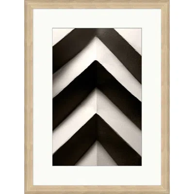 Wendover Art Group Shadow Geometric 5 - Picture Frame Photograph On Paper In Brown Frame