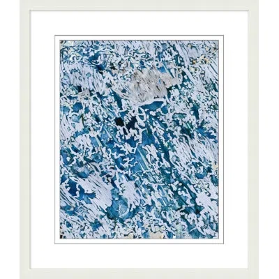 Wendover Art Group Shallow Waves 7 - Picture Frame Painting On Paper In Blue;white