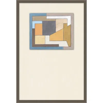 Wendover Art Group Shape Study 1 By Christopher Kennedy - Picture Frame Painting On Paper In Brown;beige