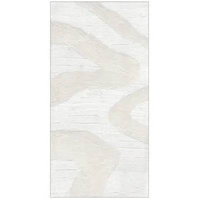Wendover Art Group Shaped Like Porcelain 1 By Lillian August - Floater Frame Painting On Canvas In White;ivory