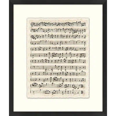 Wendover Art Group Sheet Music 5 - Picture Frame Graphic Art On Paper In Black;beige