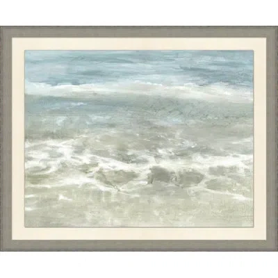 Wendover Art Group Shoreline Solace 1 By Lillian August - Picture Frame Painting In Blue;white;gray