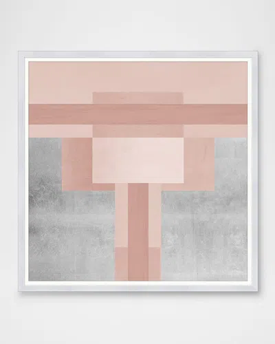 Wendover Art Group Silver Maze 3 Framed Giclee In Pink