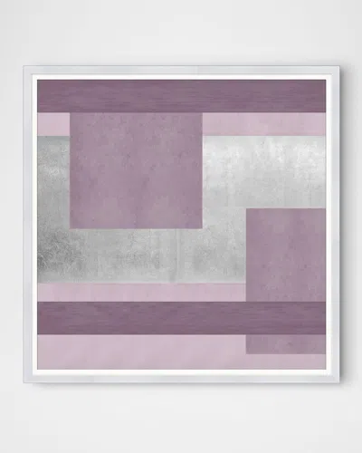 Wendover Art Group Silver Maze 4 Framed Giclee In Purple