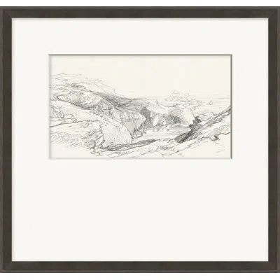 Wendover Art Group Sketchbook Landscape Memories 2 - Single Picture Frame Print In Black,white