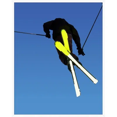 Wendover Art Group Ski Air 1 In Blue,black,white,yellow