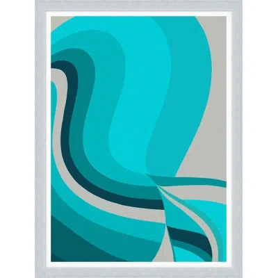 Wendover Art Group Smooth Groove 1 By Christopher Kennedy - Picture Frame Graphic Art On Paper In Blue