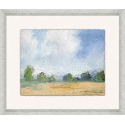 Wendover Art Group Soft Line Of Trees - Picture Frame Painting On Paper In Blue;brown;green