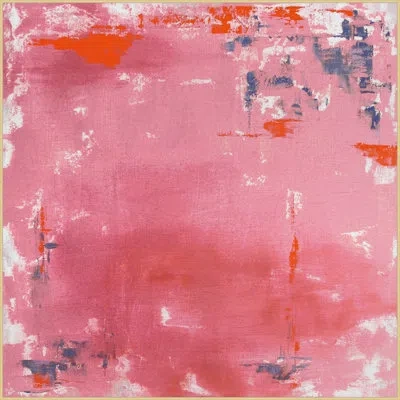 Wendover Art Group Soft Stillness By Lillian August - Floater Frame Painting On Canvas In Pink;navy