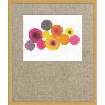 Wendover Art Group Solar System 11 - Picture Frame Painting In White;gray;yellow;pink
