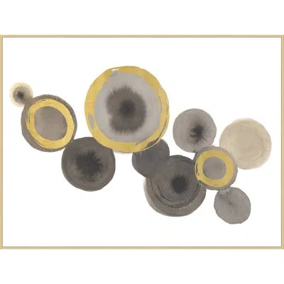 Wendover Art Group Solar System With Gold 1 - Floater Frame Painting On Canvas In Multi