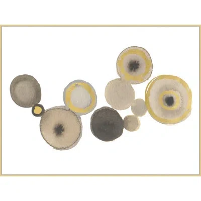Wendover Art Group Solar System With Gold 2 - Floater Frame Painting On Canvas In Brown
