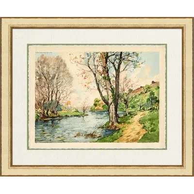 Wendover Art Group Sonnet Creek - Picture Frame Painting On Paper In Blue;brown;green
