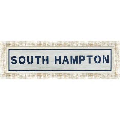 Wendover Art Group South Hampton - Picture Frame Textual Art In Tan;navy;off White