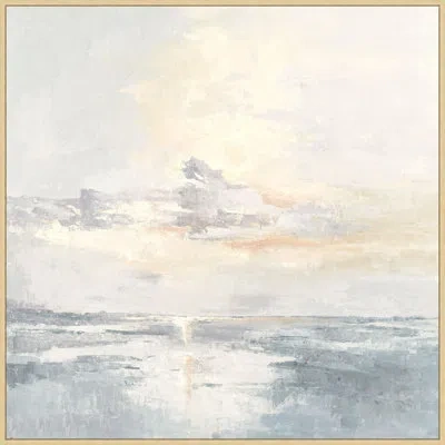 Wendover Art Group Southern Sunset 3 - Floater Frame Print On Canvas In Gray,yellow,white