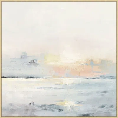 Wendover Art Group Southern Sunset 4 - Floater Frame Print On Canvas In Gray,blue,beige