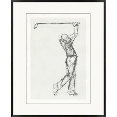Wendover Art Group Sports Sketch 1 - Single Picture Frame Print In Gray,white