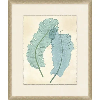 Wendover Art Group Spring Ferns 6 - Picture Frame Painting On Paper In Green;beige