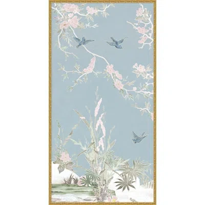 Wendover Art Group Spring Haven Chinoiserie 1 By Lillian August - Picture Frame Painting Print In Blue;white;green;pink