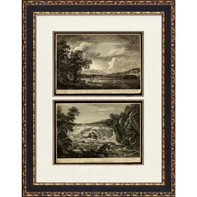 Wendover Art Group Stacked Countryside Ii - Picture Frame Painting On Paper In Black;gray