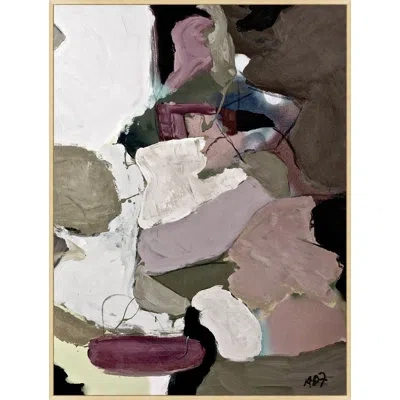 Wendover Art Group Stage Right - Floater Frame Painting On Canvas In Brown;purple;ivory