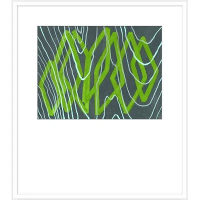 Wendover Art Group Stained Stacks 1 By Christopher Kennedy - Picture Frame Painting On Paper In Green;gray