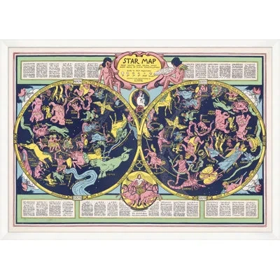 Wendover Art Group Star Map - Picture Frame Graphic Art On Paper In Multicolor