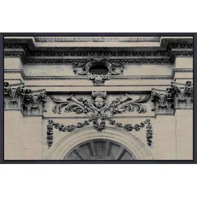 Wendover Art Group Statue Elegance Base By Lillian August - Floater Frame Photograph On Metal In Black;gray;beige
