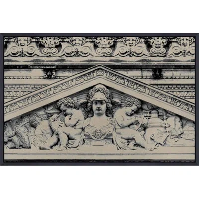Wendover Art Group Statue Elegance Top By Lillian August - Floater Frame Photograph On Metal In Gray;ivory